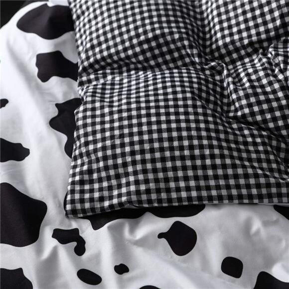 Bedding Set Cow Print Duvet Cover Black White Comforter Cover MilkCow Bedspreads - Picture 5 of 8
